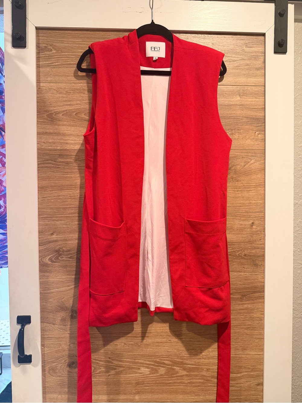 BBJ Los Angeles Vibrant Red Open Front Vest